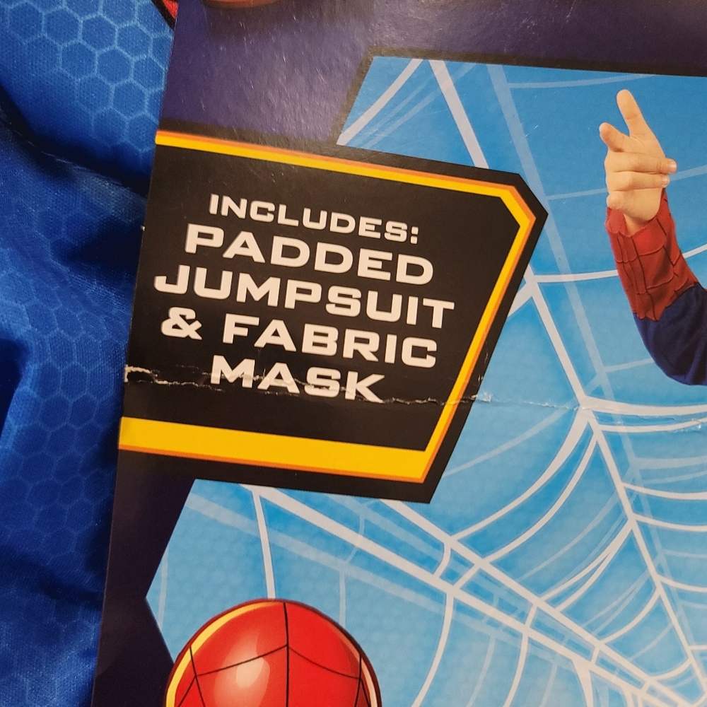 New JAZWARES Marvel Spider-Man Child Costume Suit And Mask Size Large 12-14 - Picture 11 of 16